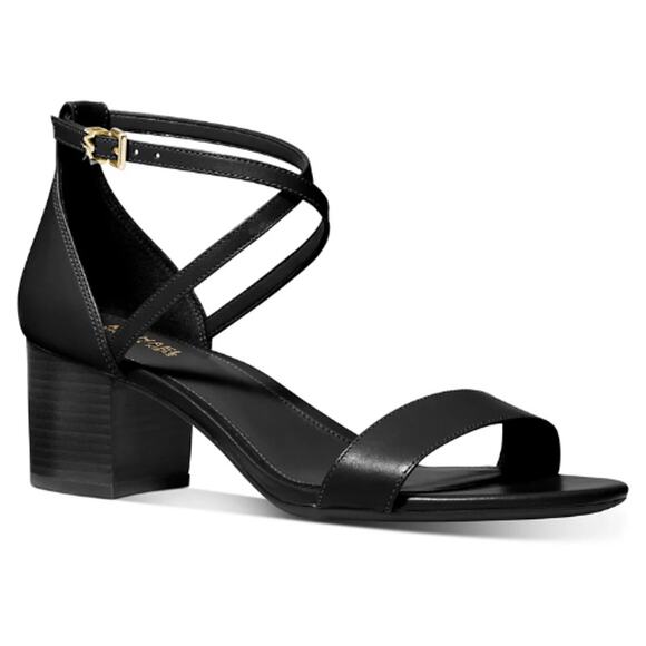 Michael Kors Serena Flex Dress Sandals in Black EUC Size 9 M - Picture 1 of 6